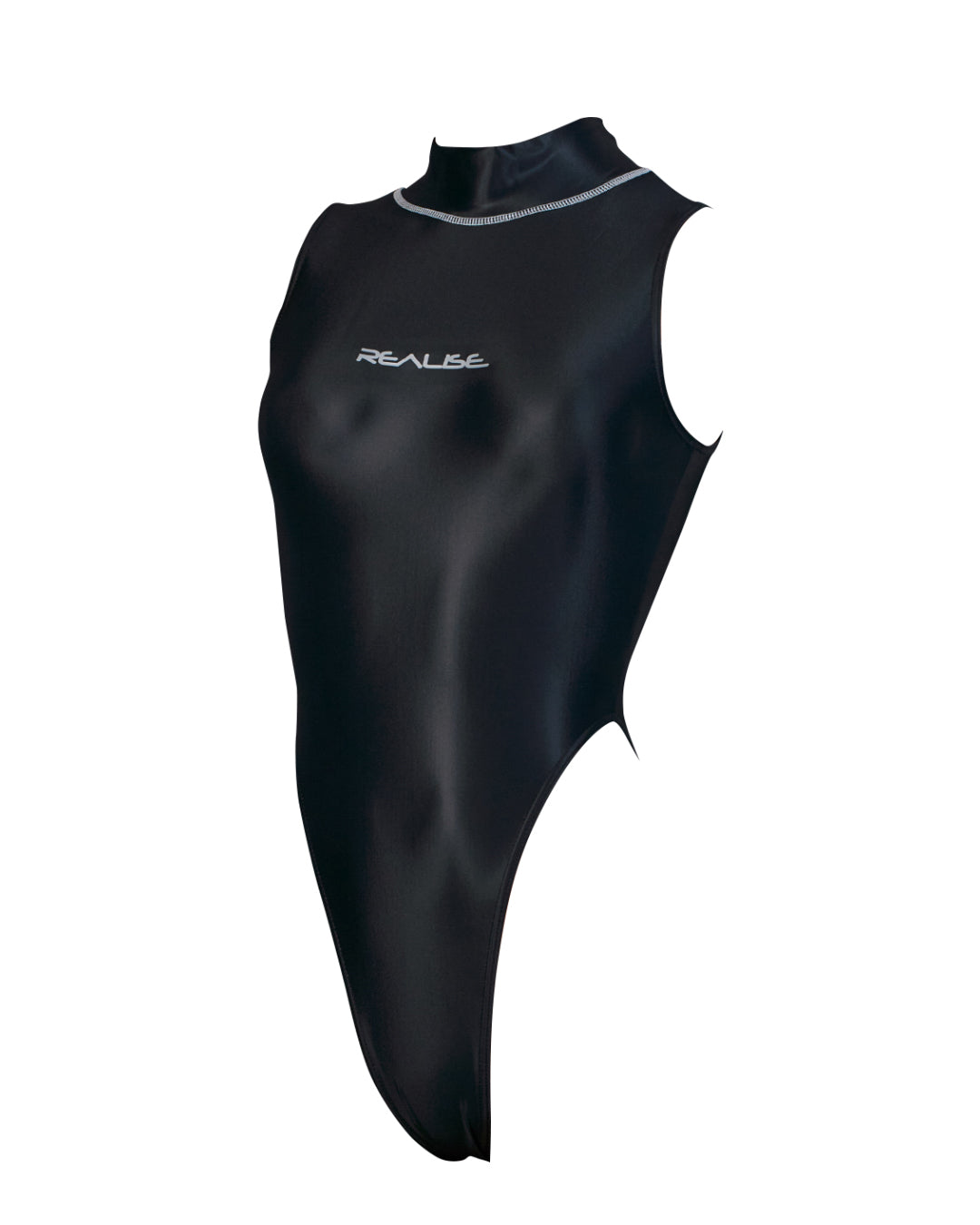 【REALISE】Hi neck high leg Swimsuit —Obsidian Edge (K-0303 KW)