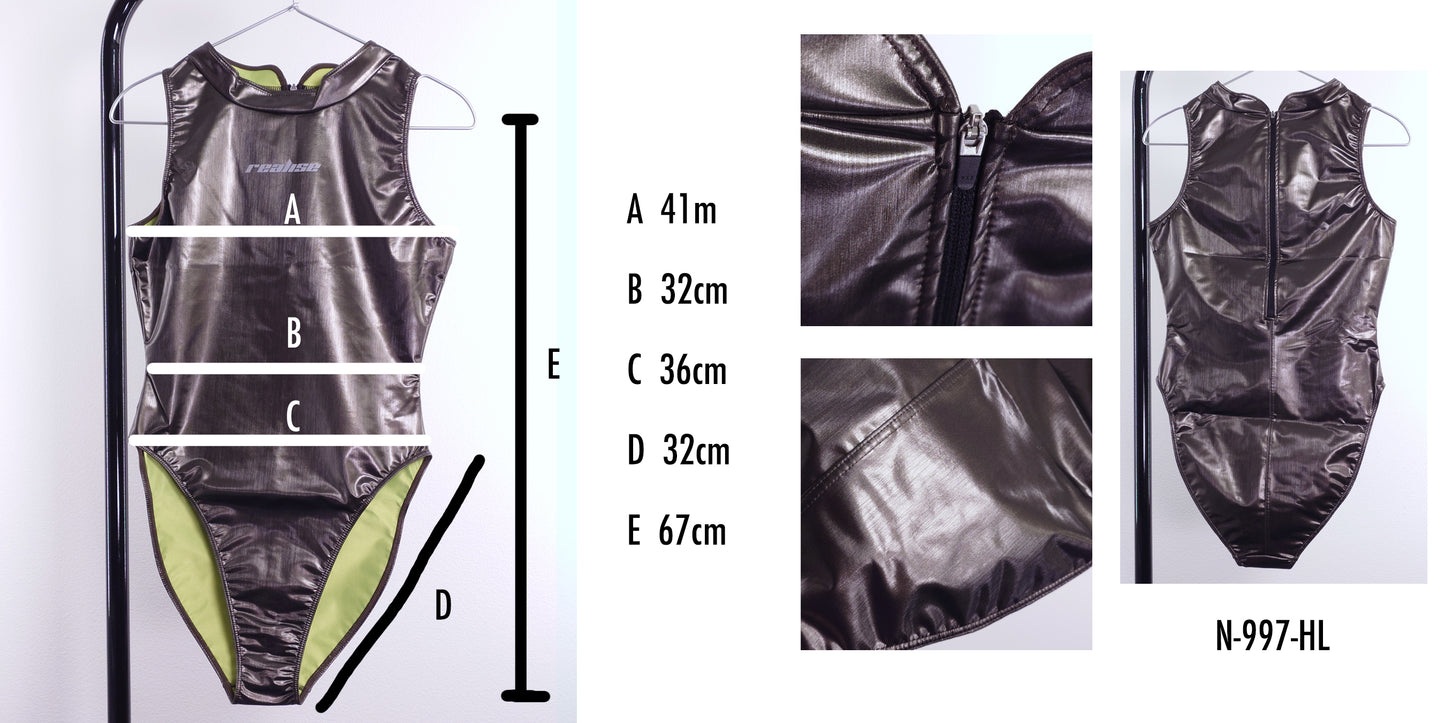 (PRICE DOWN)【REALISE】Rubberized One-piece Swimsuit (N-997-HL)