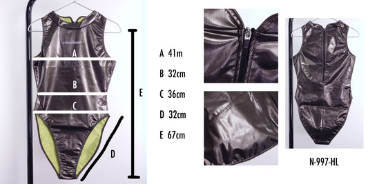 (PRICE DOWN)【REALISE】Rubberized One-piece Swimsuit (N-997-HL)
