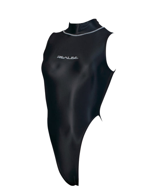 【REALISE】Hi neck high leg Swimsuit  (K-0303 KW)
