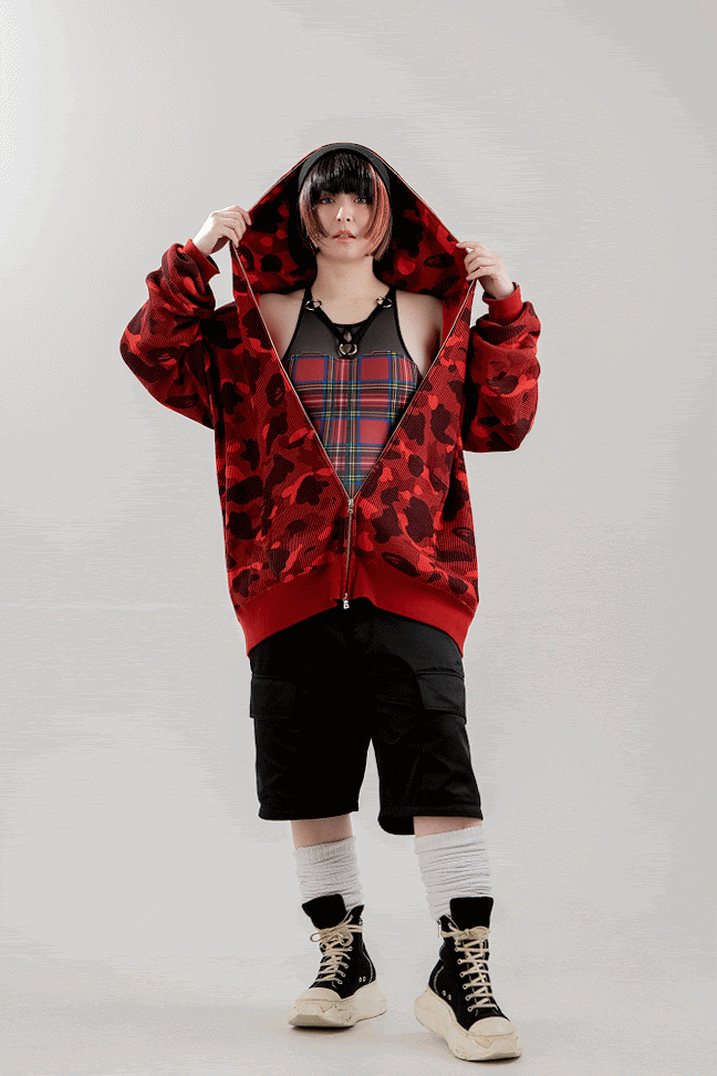 【POOLSIDER】Red Tartan print One-piece Swimsuit (PS-OP-22-001-rd KW)