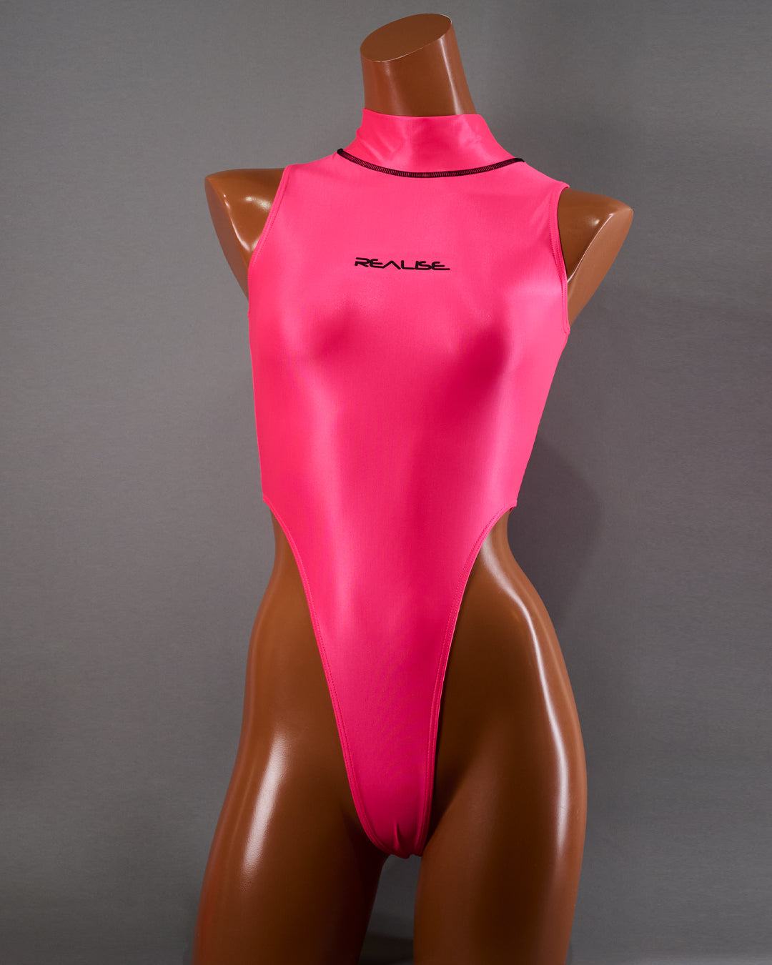 【REALISE】T-0303 Hi neck Thong back — Toxic Rose