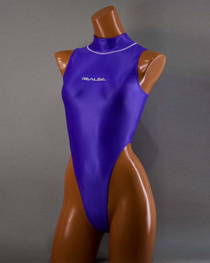 【REALISE】T-0303 Hi neck Thong back — Midnight Surf