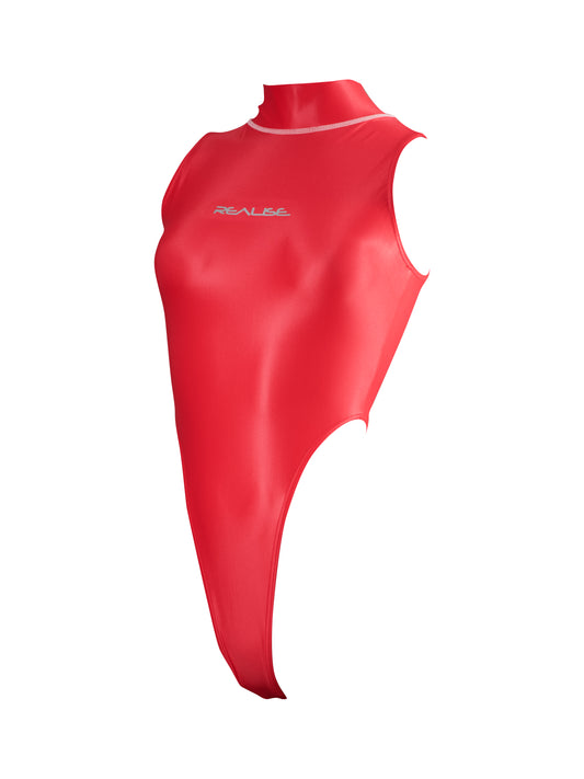 【REALISE】Hi neck Thong back Swimsuit  (T-0303 KW)