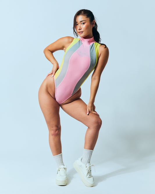 【REALISE】Hi neck Mesh Bodysuit  (N-0371MSH)